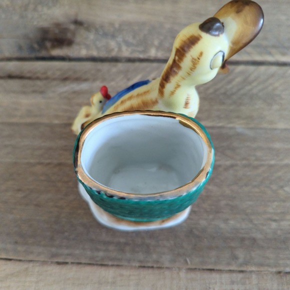 Vintage 1950s Quacking Mommy Duck and Baby Ceramic Mini Planter Made in Japan - Picture 8 of 11